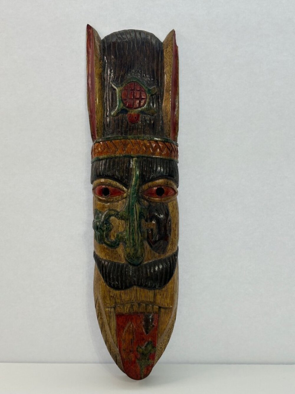 Carved Wooden Talismanic Shamanic Jungle Spirit Protector Tribal Mask Ethnic